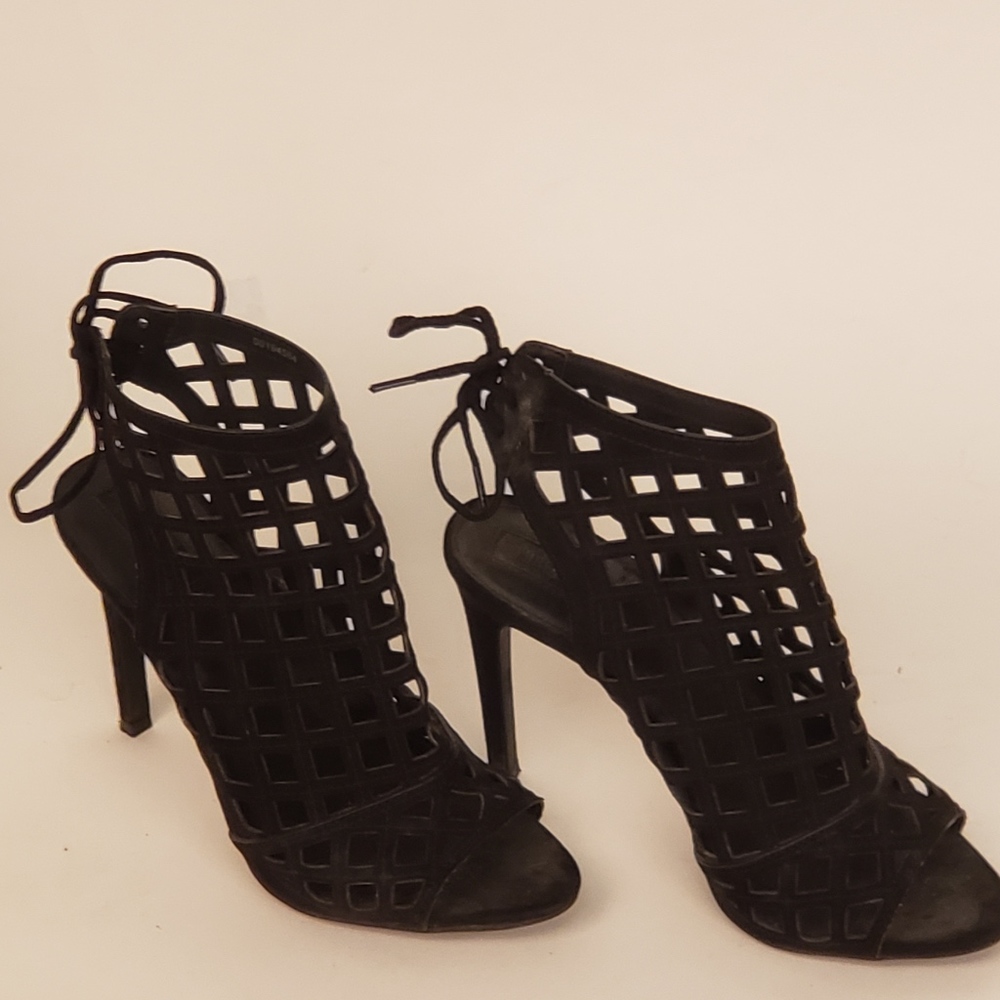 Forever 21 Caged heeled booties